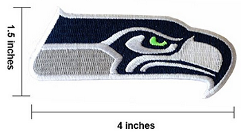 Seattle Seahawks Right Hand Logo Team Embroidered Iron Patch