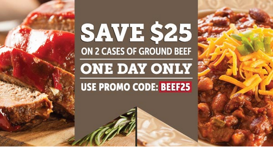 Zaycon - save $25 on 2 cases of ground beef