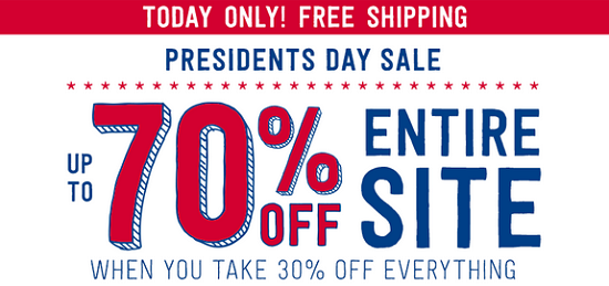 Crazy 8 - Presidents Day Sale plus free shipping
