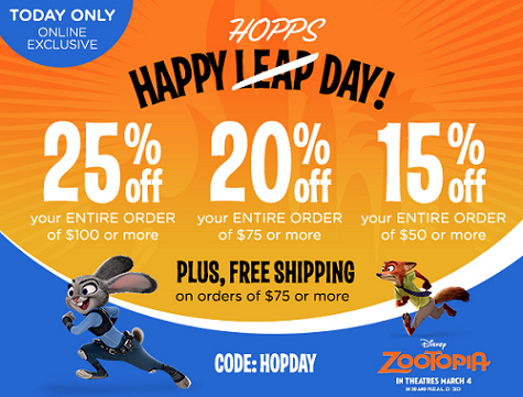 Disney Store - Leap Day Sale