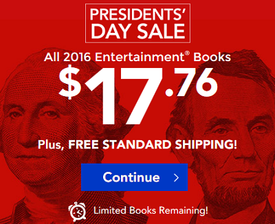 Entertainment Books - Presidents Day Sale