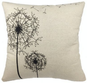 Come2buy Dandelion Floral As You Wish Throw Pillowcase Cushion Cover