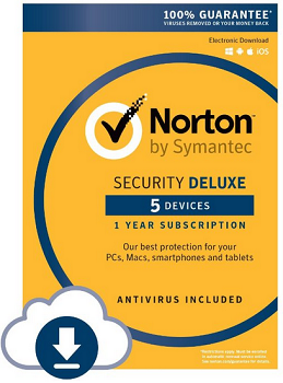Norton Security Deluxe - 5 Devices - PC-Mac Online Code [Online Code]