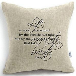 Uphome 18 Inch Quote Words Square Decorative Cotton Linen Cushion Cover Throw Pillowcase