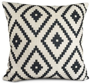 Uphome White and black Series Geometry Polyester Home Decorative Accent Throw Pillow Cover Cushion Case Pillow Sham for Sofa 18-Inch (A-1)