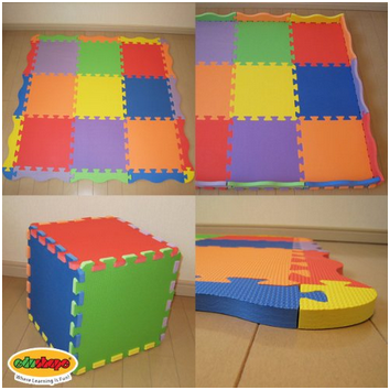 Edushape Solid Play Mat, 25 Count