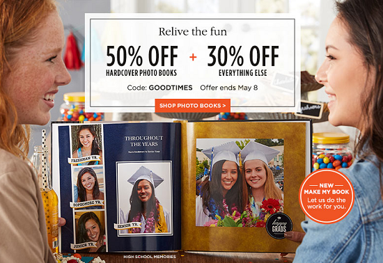 Shutterfly - 50percent off photo books and 30percent off everything else