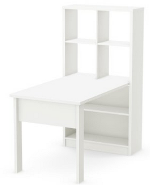 South Shore Annexe Craft Table and Storage Unit Combo, Pure White