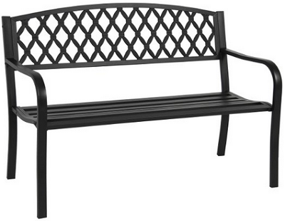 Best Choice Products 50inch Patio Steel Frame Garden Bench