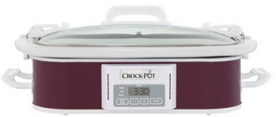 Crockpot SCCPCCP350-CR Programmable Digital Casserole Crock Slow Cooker, 3.5 quart, Plum