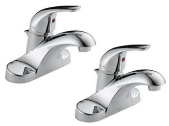 Delta Foundations 4 in. Centerset Single-Handle Pro-Pak Bathroom Faucet in Chrome (2-Pack)