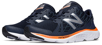 New Balance 690 Men's Running Shoe, Navy with orange stripe
