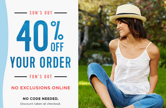 Old Navy - 40percent off 5-19-16