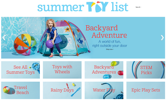 Amazon - Summer Toy List