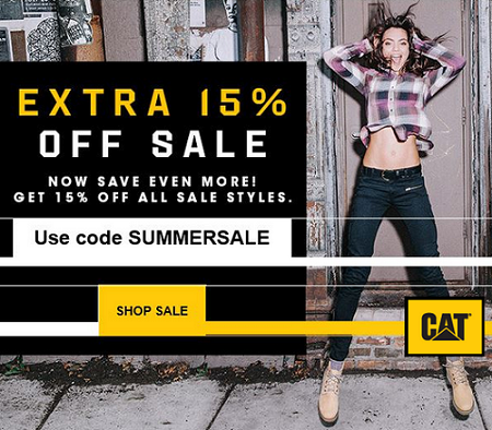 CAT Footwear - 15percent off all sale styles