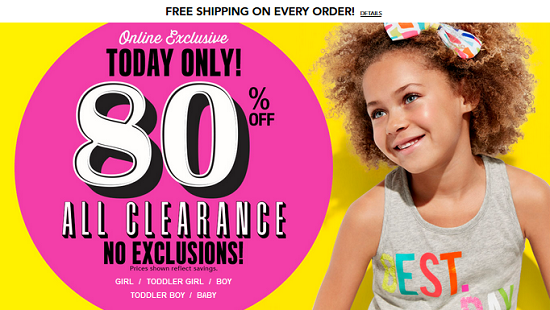 Children's Place - 80percent off clearance 6-21-16