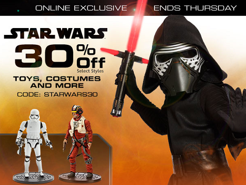 Disney Store - Star Wars 30percent off