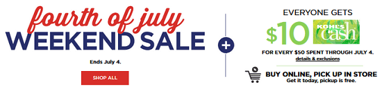 Kohl's - 4th of July Weekend Sale