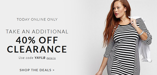 Lane Bryant - extra 40percent off clearance 6-29-16