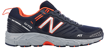 New Balance 573 Men's Running Shoe - grey with orange