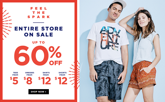 Old Navy - Entire Store up to 60percent off 6-29-16
