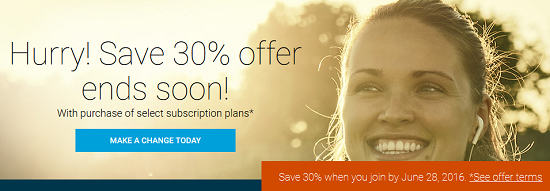 Weight Watchers - 30percent off subscription plans