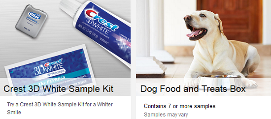 Amazon Sample Box - Crest 3D and Dog Food and Treast