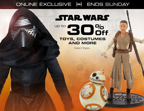 Disney Store - Star Wars up to 30percent off