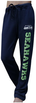 Double Max Womens Seattle Seahawks Vintage Casual Sporty Sweatpants - Dark Blue