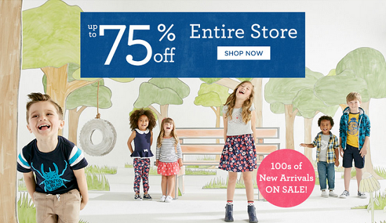 Gymboree - entire site up to 75percent off