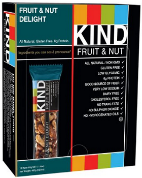 KIND Bars, Fruit & Nut Delight, Gluten Free, 1.4 Ounce Bars, 12 Count