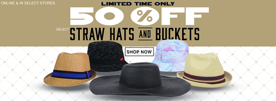 Lids - 50percent off straw hats and buckets