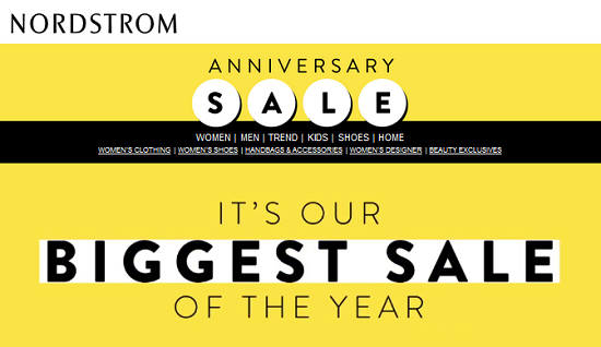 Nordstrom - Anniversary Sale 2016