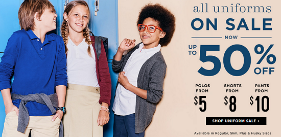 Old Navy - Uniforms up to 50percent off