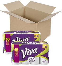 VIVA Choose-A-Sheet Paper Towels, White, Giant Roll, 24 Rolls