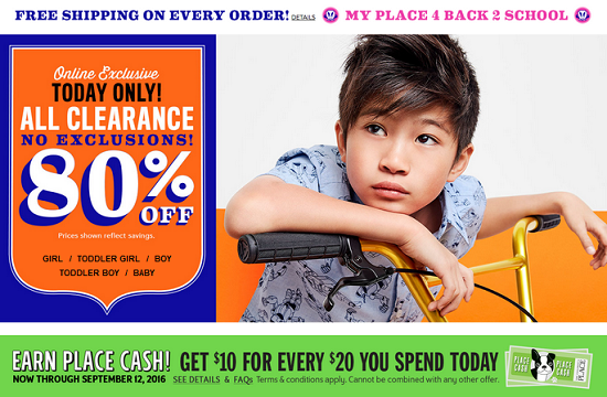 Children's Place - Clearance 80percent off 8-23-16