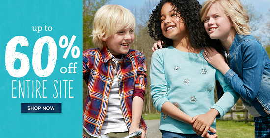 Gymboree - up to 60percent off entire site