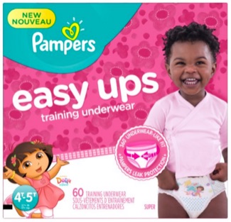 Pampers Girls Easy Ups Training Underwear, 4T-5T (Size 6), 60 Count -  $14.95 shipped, just $0.25 each (beats Costco!)