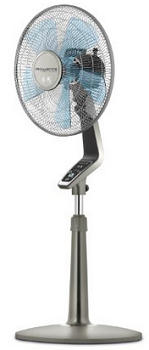 Rowenta VU5551 Turbo Silence Oscillating 16-Inch Stand Fan Powerful and Quiet with Remote Control, 4-Speed, Bronze