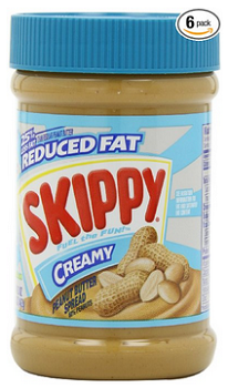Skippy Peanut Butter, Reduced Fat Creamy, 16.3-Ounce Jars (Pack of 6)