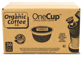 The Organic Coffee Co. OneCup, French Roast, 36 Single Serve Coffees