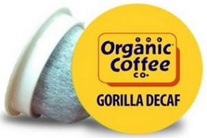 The Organic Coffee Co. OneCup, Gorilla Decaf, 36 Single Serve Coffees