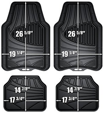 Armor All 78840 4-Piece Black All Season Rubber Floor Mat - $14.14
