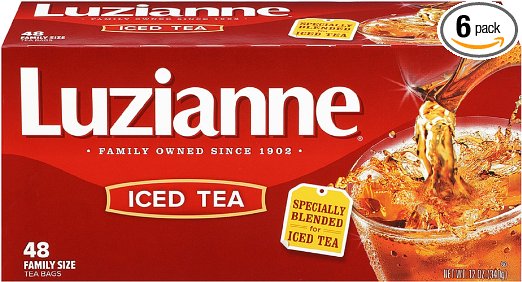 Family Size 48-ct box Luzianne Specially Blended Iced Tea Bags Pack of 6 
