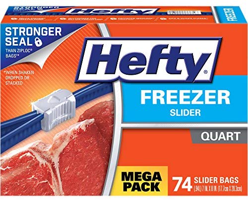 Hefty Slider Quart Freezer Bags 74-Count Only $5.73 on