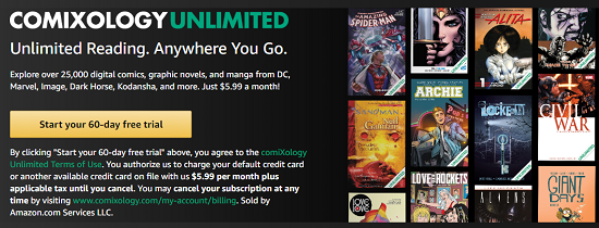 comixology subscription price