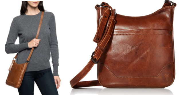 FRYE Melissa Swing Pack Zip Crossbody Bag, Cognac – $96.74 (reg. $198)