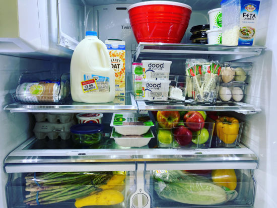 Greenco Refrigerator Organizer Bins, Stackable Fridge Organizer