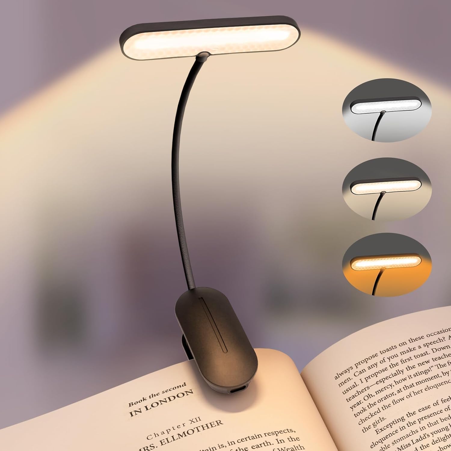 Clip-on Book Light for Reading at Night — GLOBAL — ERYU PROJECT